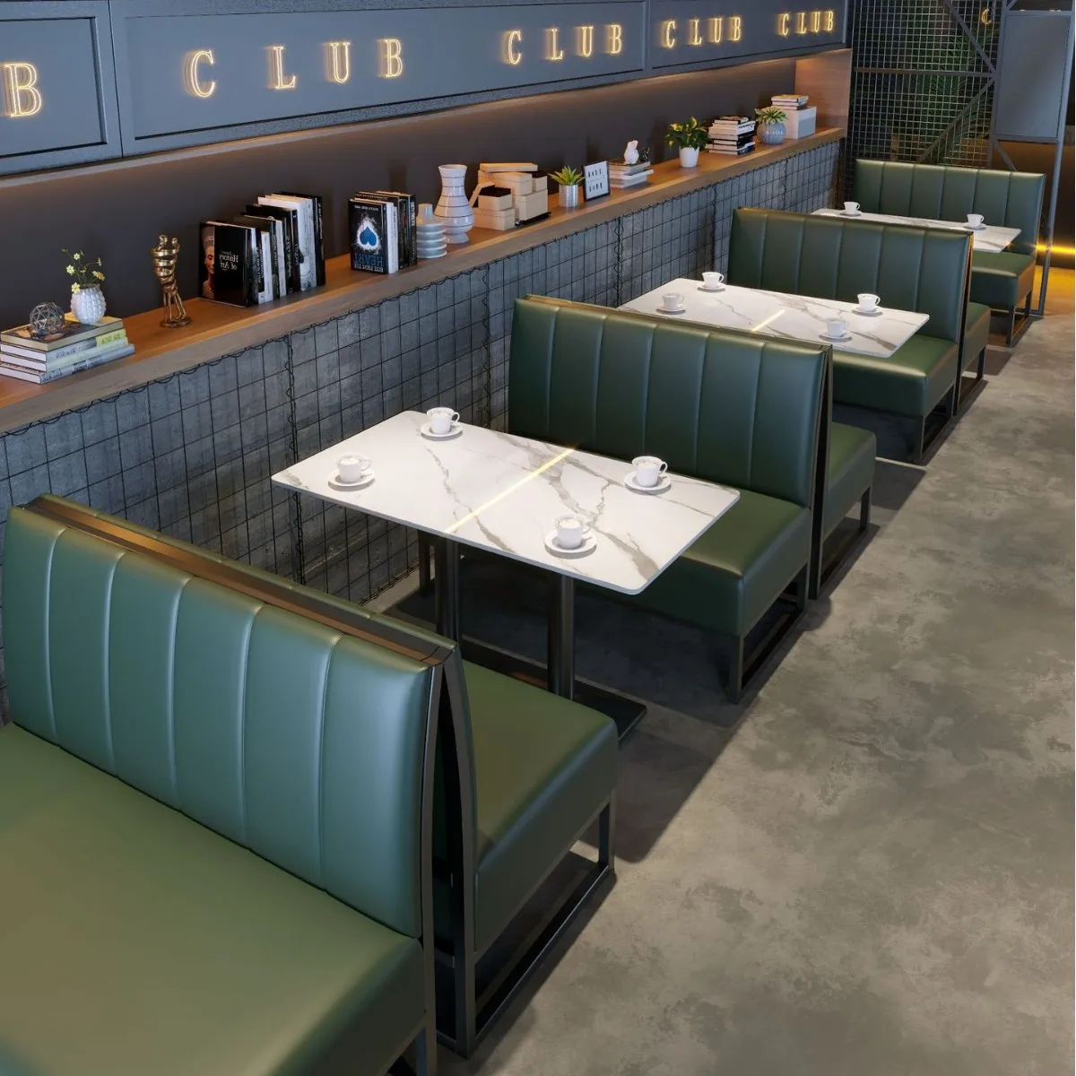 Milk tea coffee shop card seat sofa commercial restaurant snack bar table and chair combination Internet celebrity