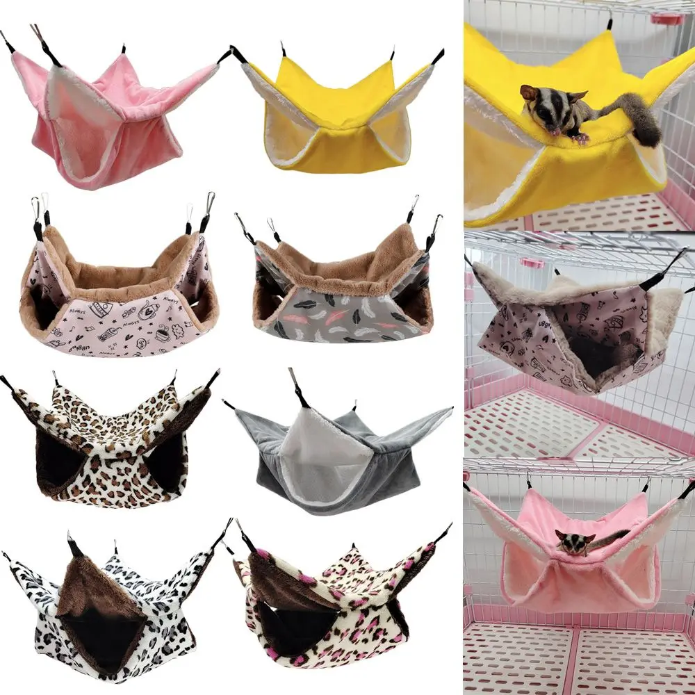 Double-layer Thicken Rabbit Squirrel Comfortable Guinea Pig Nest Hamster Hammock Warm Cage House Small Animal Sleeping Bag