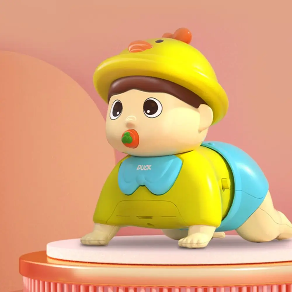 Learns To Crawl Music Electric Crawling Baby Toys Big Eyes Cartoon Learning Crawling Doll with Sound Funny Electric Walking Duck