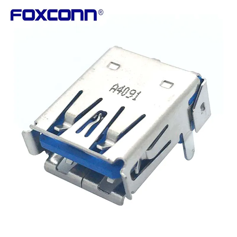 Foxconn UEA5112C-4ET1-4F 단일 레이어 USB3.0 플랜지 패치 10PIN 커넥터