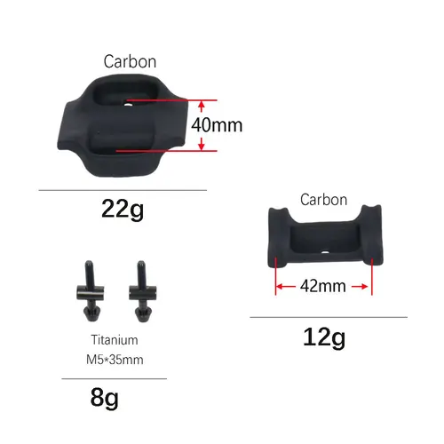 Imagen 2 del producto ELITA ONECarbon Reemplazo del tija de sillín Base de cubierta superior de fibra de carbono Pernos de titanio