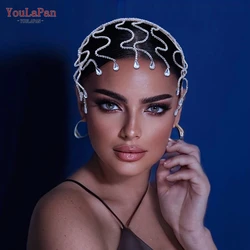YouLaPan Fashion Woman Hairband Wedding Tiara Bridal Hair Ornaments Rhinestone Headband for Bride Banquet Party Headdress HP467