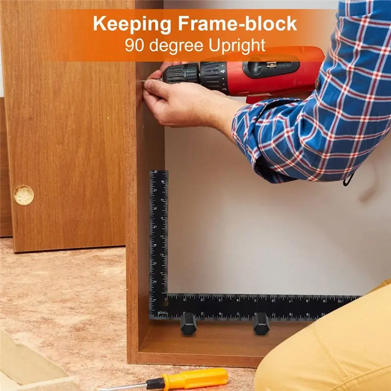 【NEW B63C】 Tall Stair Gauges for Framing Square,with Holder and Carabiner Stair Gauge Knob Tool for Carpentry Framing Squares Me