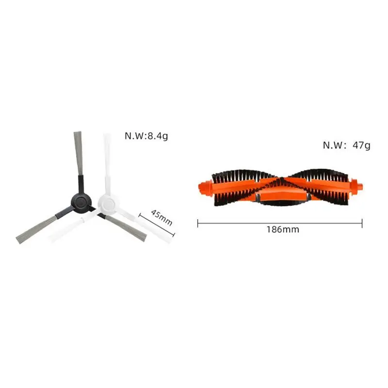 

For Xiaomi Mijia 2Nd Generation STYTJ02YM Sweeping Mopping Robot Vacuum Cleaner Parts Main Brush Sid