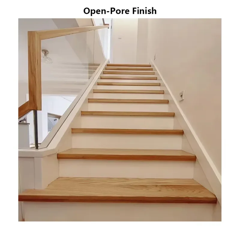 Modern Solid Oak Stair Treads Custom Indoor Hardwood Wood Staircase Steps for Hotel Apartment LOFT Residential Project