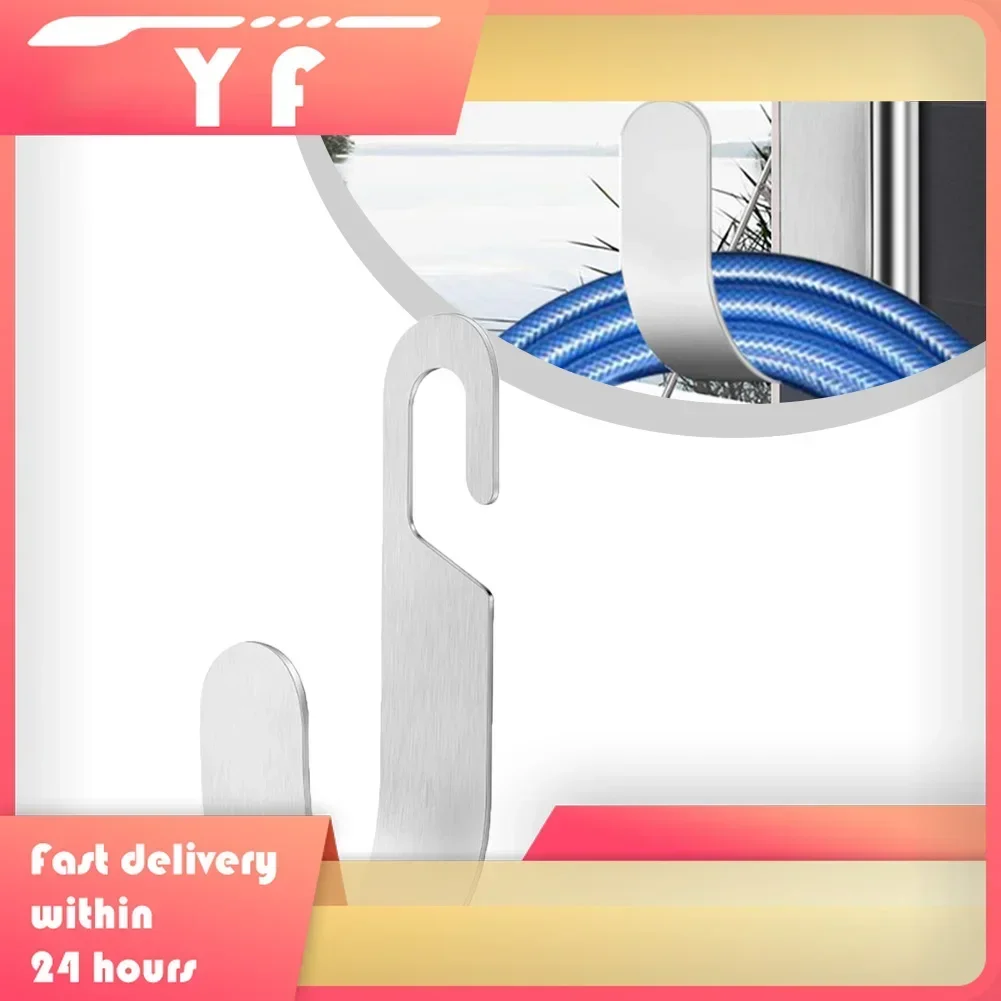 

Garden Stainless Steel Hose Holder Wall Mounted For Watering Hose Storage 304 Stainless Steel Car Wash Faucet Hook Garden Access