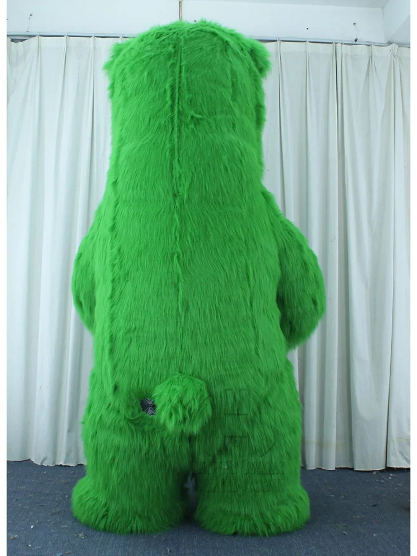 Furry Green Bear Inflatable Mascot Costume Adult Wearable Fancy Dress Carnival Performance Outfits Wedding Party Suits view 3