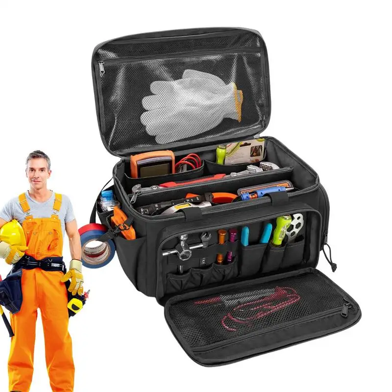 

Heavy Duty Tacticals Tool Bag Non-Slip Base Multipurpose Work Organizer For Handyman Carpenter Durable Portable Tool Storage
