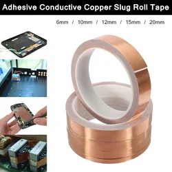 10M Single-sided Adhesive Conductive Copper Foil Tape Guitar Pickup EMI Shield Eliminate EMI Anti-static Tape 6/10/12/15/20mm