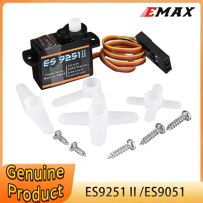 

EMAX ES9051 ES9251 4.3g / 2.5G Digital Servo Plastic Gearbox 0.8kg Torque for 3D F3P Aircraft Wholesale Dropship