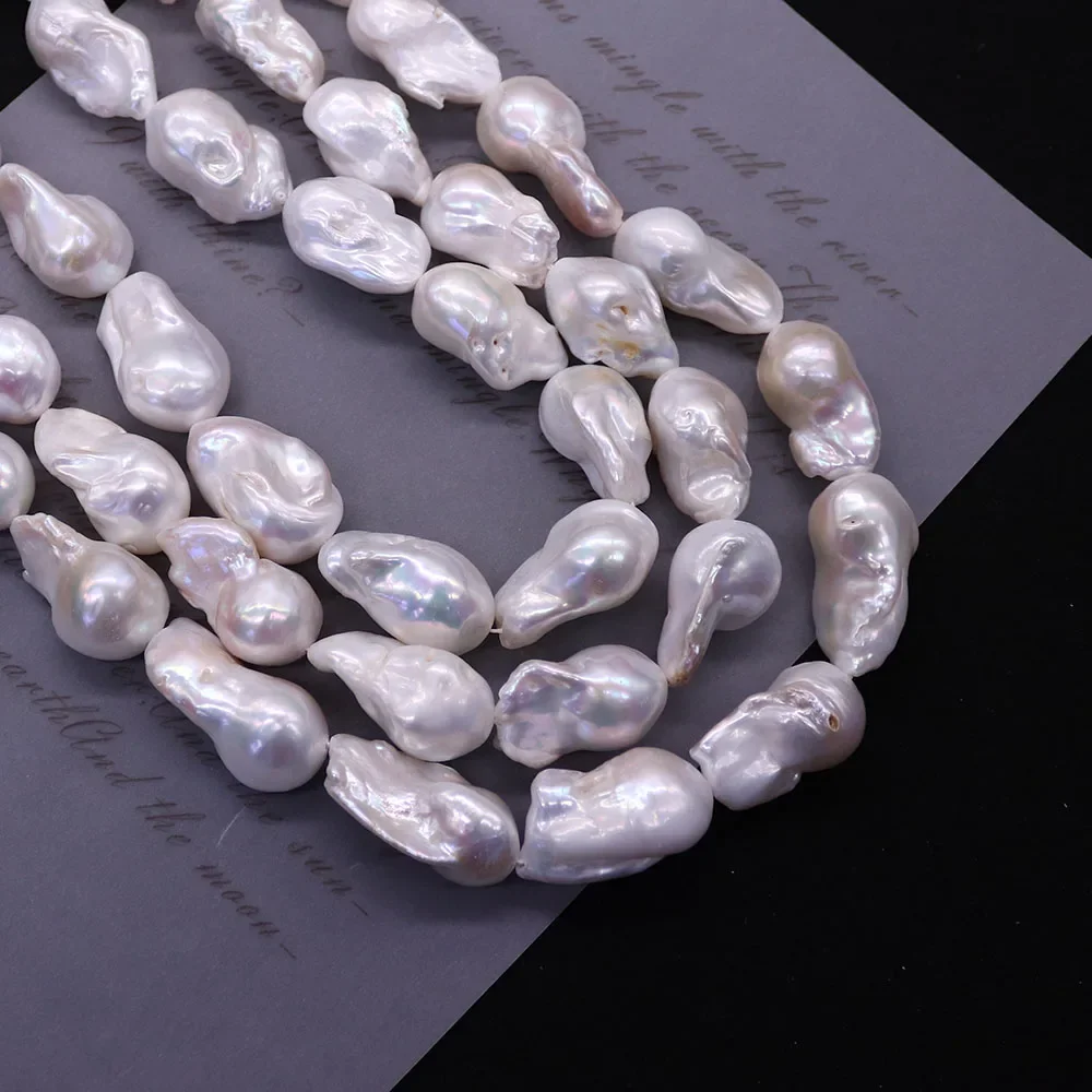 

Exquisite Natural Freshwater White Baroque Pearls Straight-Hole Loose Tail Beads DIY Necklaces Bracelets Jewelry Making Supplies