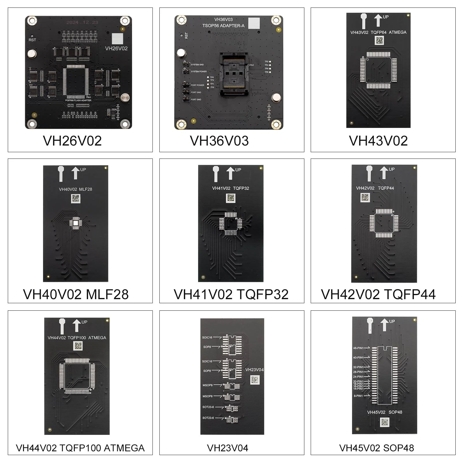 Xhorse Multi Prog Adapters 9pcs for EEPROM and FLASH XDMP03GL XDMP09GL XDMP10GL XDMP11GL XDMP12GL XDMP13GL XDMP14GL XDMP15GL