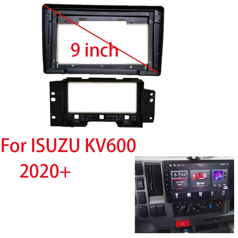 

2Din 9INCH Car Frame Fascia Adapter Android Radio Dash Fitting Panel Kit For Isuzu KV600 2020+