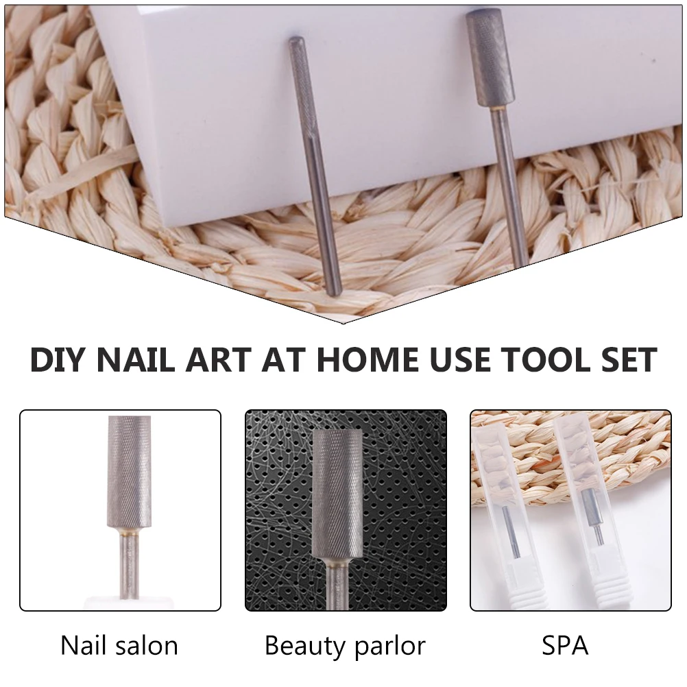 텅스텐 스틸 네일 그라인딩 헤드 프리미엄 매니큐어 드릴 비트 전기 핸드 그라인더용 천연 인조 손톱 휴대용 도구