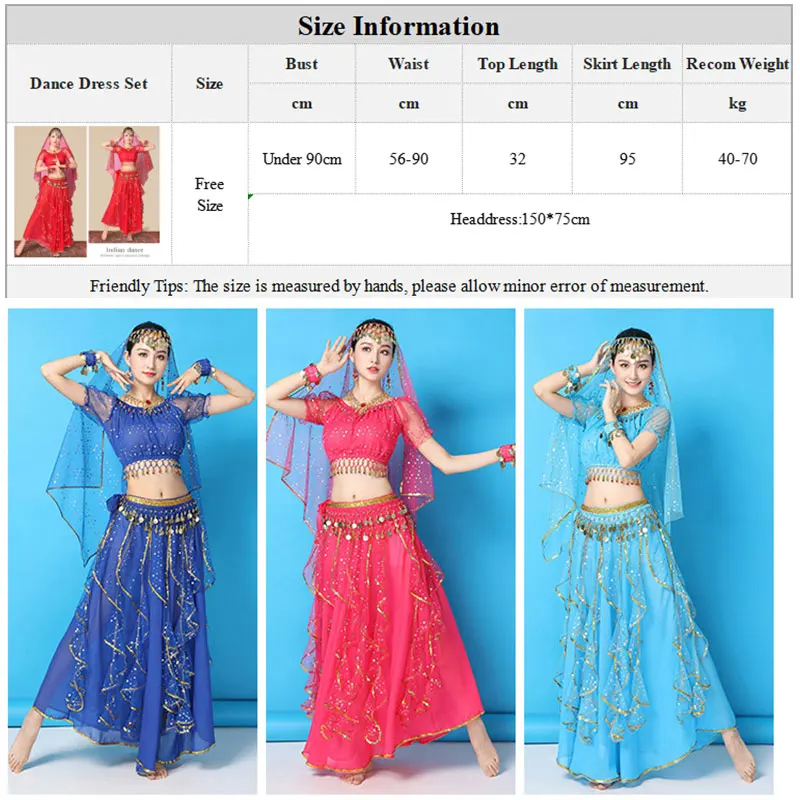 Women Shiny Belly Dance Sequins Top Skirt Indian Arabic Costume Set Bollywood Cosplay Clothes Practice Dancewear Rave Outfit Set