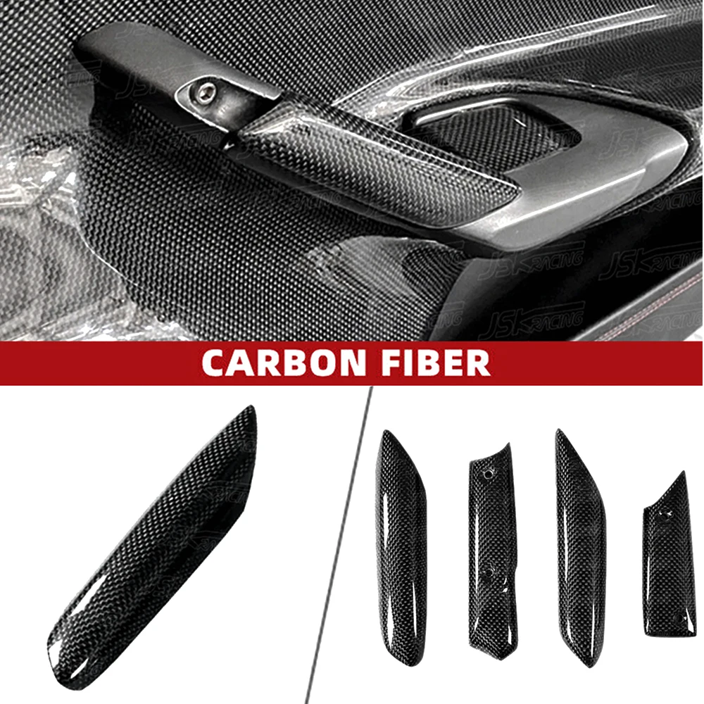 For Ferrari 488 Gtb Spider 2015-2018 Carbon Fiber Door Inside Handle Interior (4 Pcs)