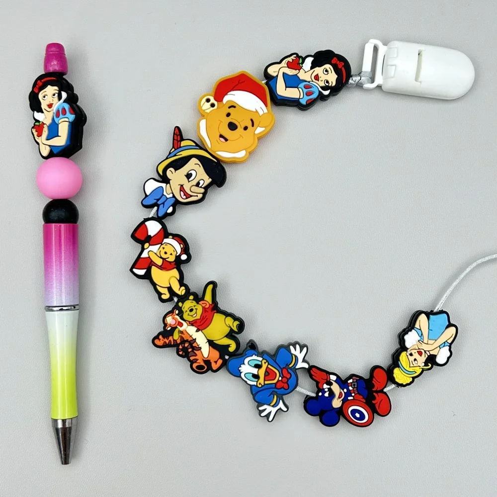 10PC DIY Cartoon Mini Silicone Beads Nipple Chain Bead Pen Bead  Jewelry Accessories Focal Bead Food Grade Silicon For Baby Toys