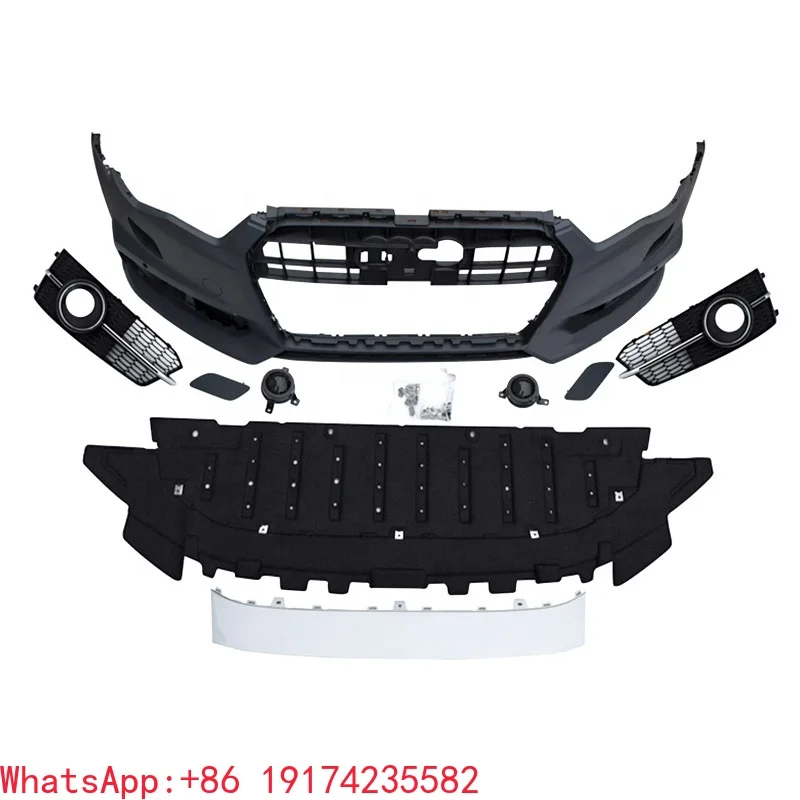 

S Line 6 C7.5 Front Bumper for Aud A6 S6 High Quality ABS Plastic Bodykit with Grill Compatible for 2015 2016 2017 2018 Models