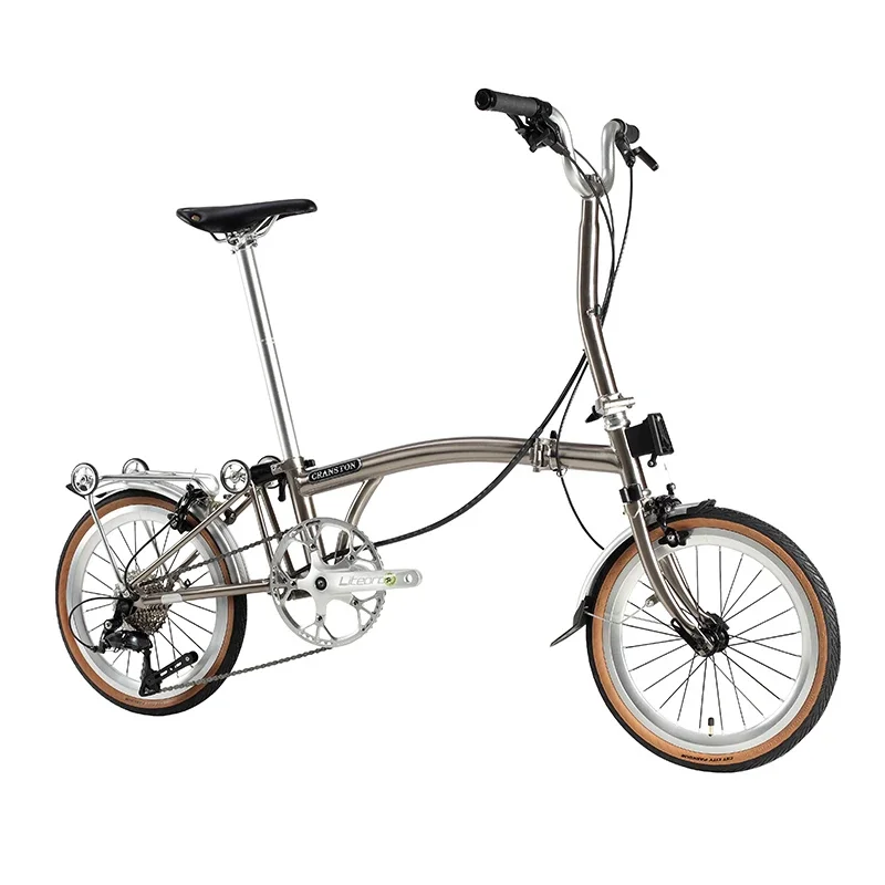 

CRANSTON Aluminium Alloy Folding Bike 16 inch 9-Speed Outdoor Lightweight Portable Adult Folding Bicycle