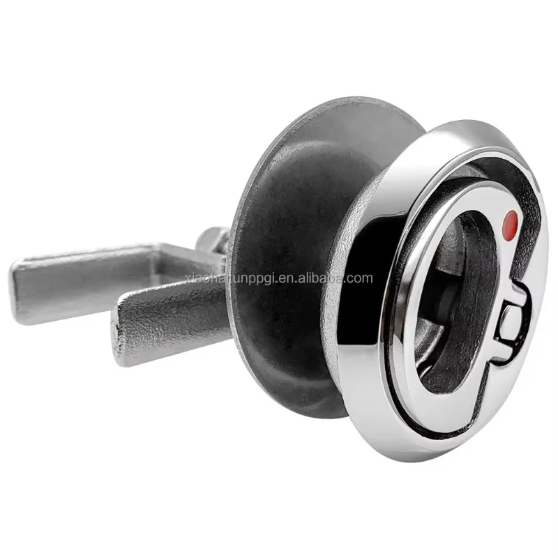 316 Stainless Steel Boat Cam Flush Pull Locker Lock Lift Flush Mounting Handle Deck Heavy Ring Slam Hatch Door Latch Yacht