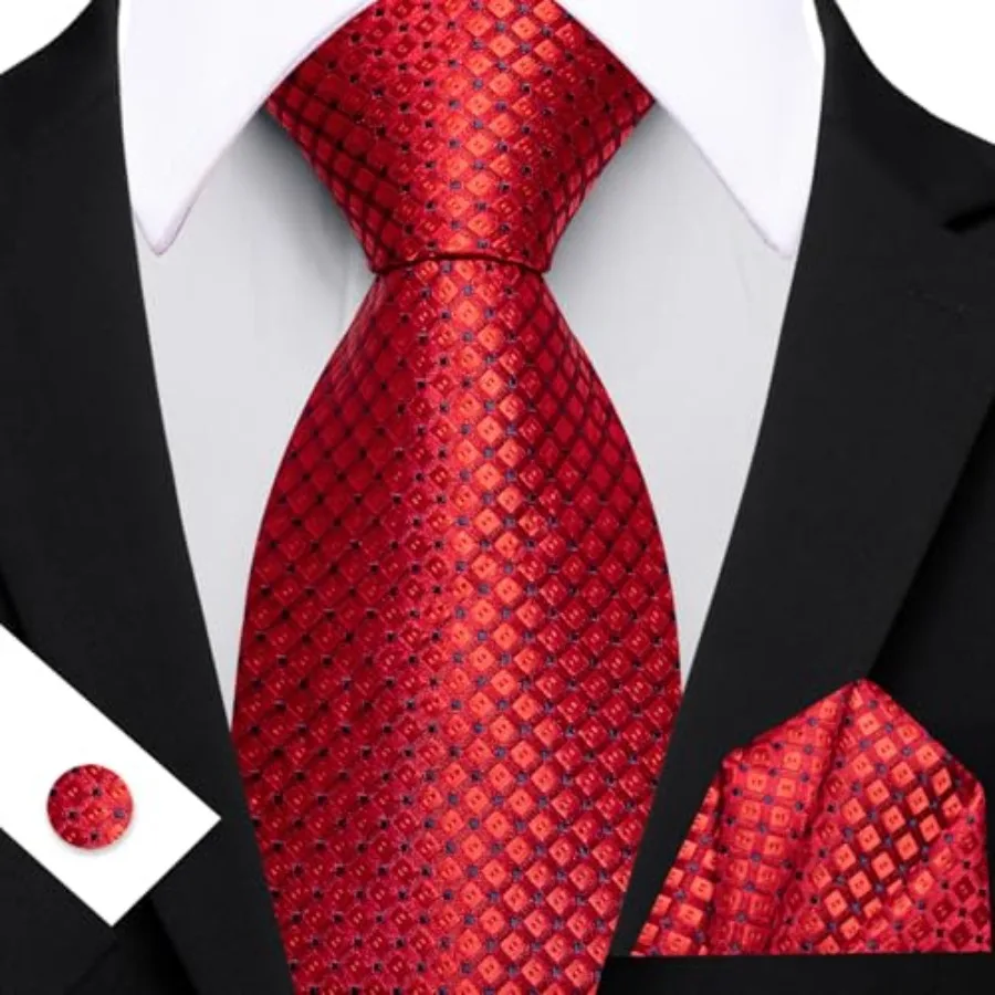 Men Plaid/Striped Ties Set Sil - Silk Tie Striped avis et prix