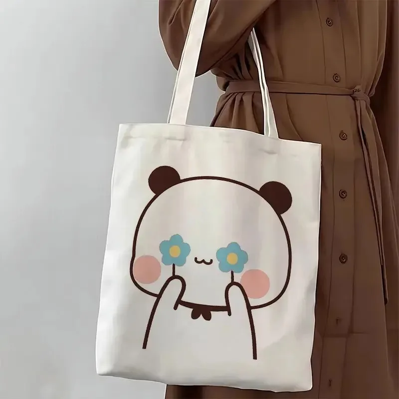 

Сумка-тоут с милым принтом, холщовая сумка на плечо большой емкости, эко-емкость, дорожная сумка для покупок