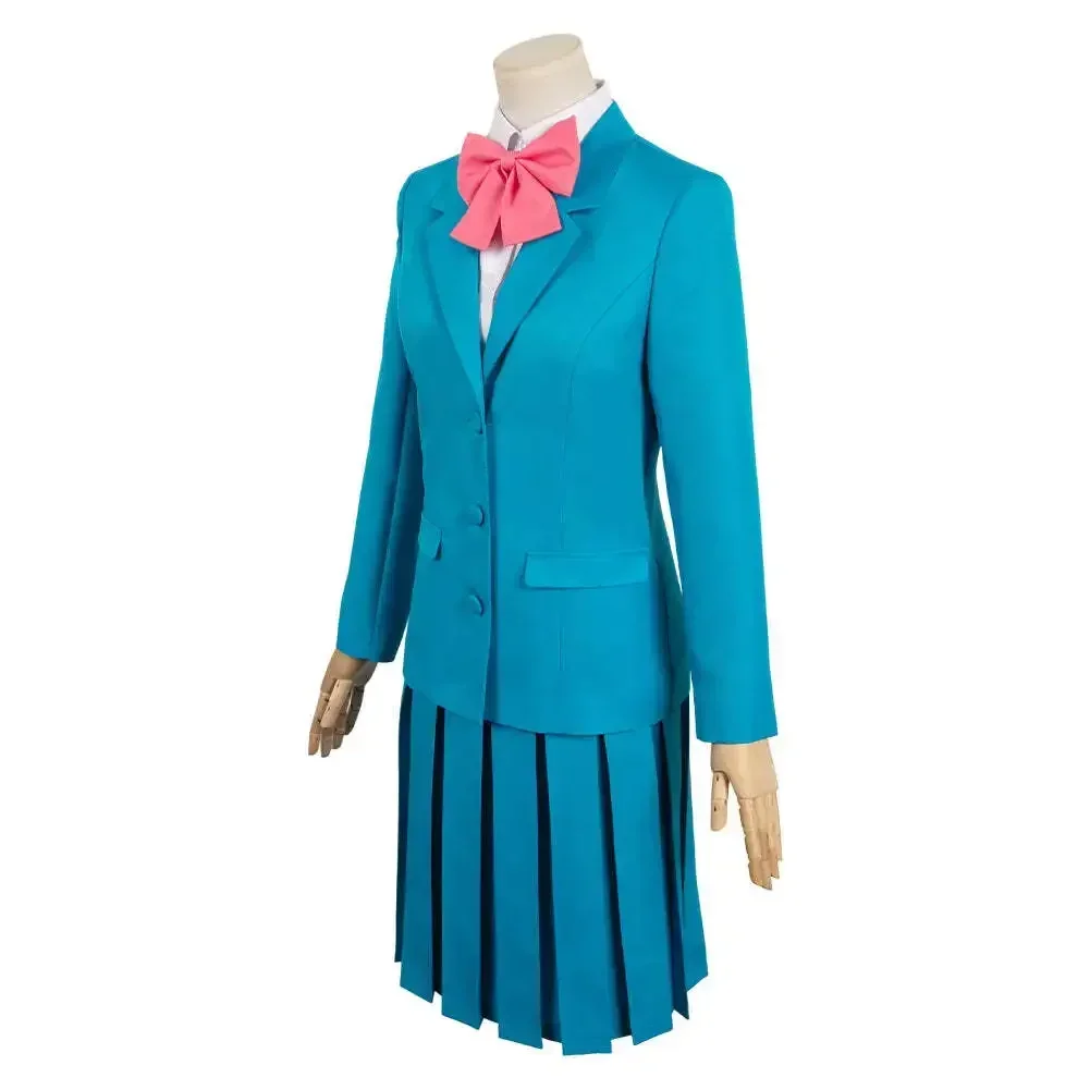 Fantasia de Cosplay Anime para Mulheres, Kimi, Ni Todoke, Kuronuma, Sawako, Vestido Azul, Uniforme Escolar, Terno Adorável, Dia das Bruxas, Roupa de Festa de Carnaval