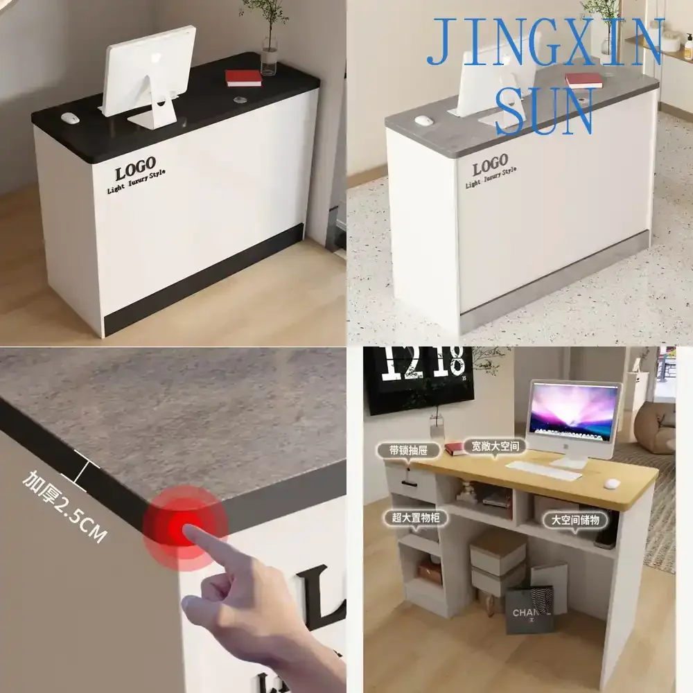 Bar Checkout Page Front Desk Counter for Small Shop Modern Retail Store Clothing Boutique Women's Apparel Nail Salon Hair