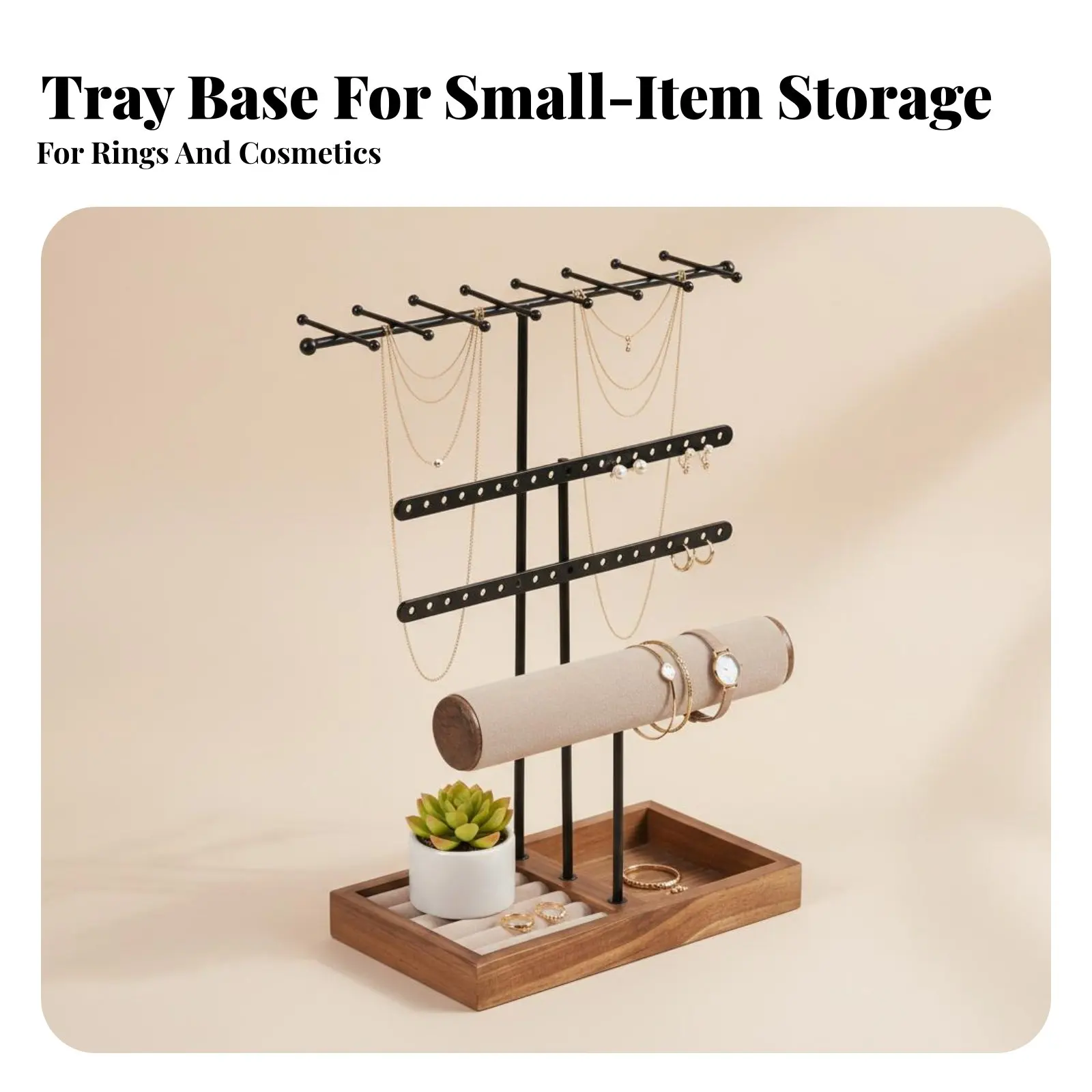 

Подставка-дерево для серег и браслетов, экономящая место, с большой вместимостью, для спальни, на туалетный столик