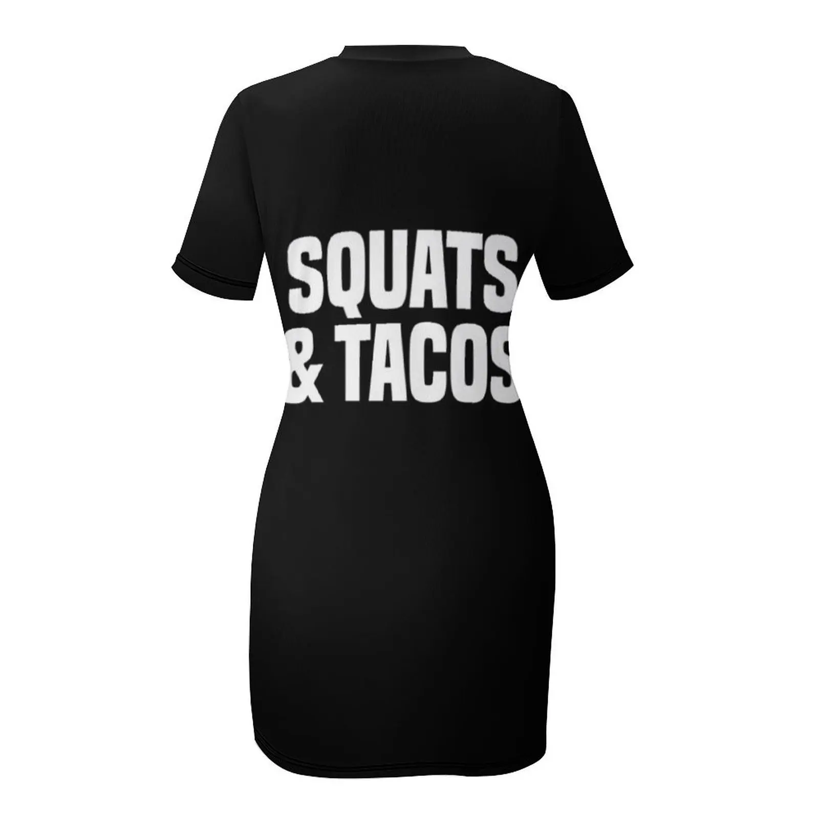 Squats And Tacos - Funny Taco Workout Shirt - 파워리프팅 반팔 드레스 파티 드레스 여성 드레스 한국 스타일 드레스