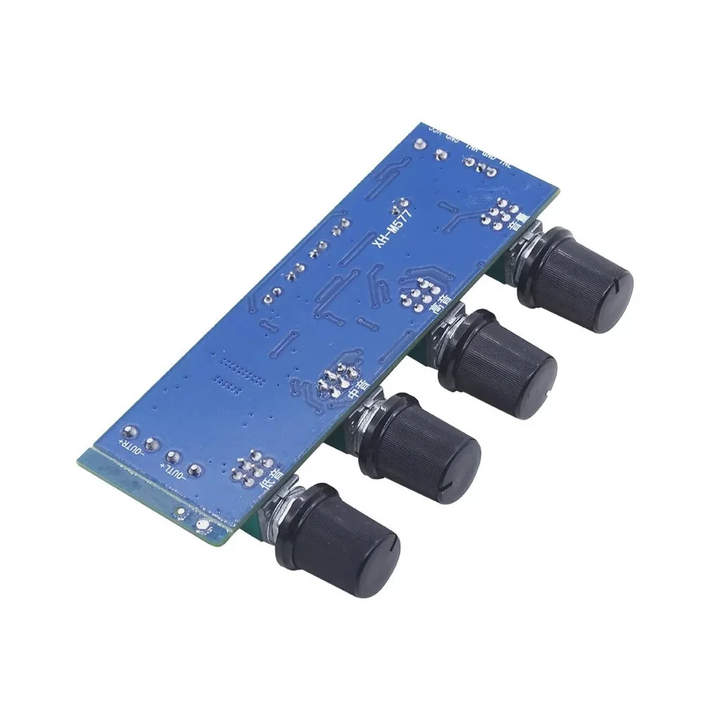 XH M577 2x80W Dual Channel Digital Audio Tone Board DC 12 24V Input 45x Gain Compact Design for Audio Enthusiasts