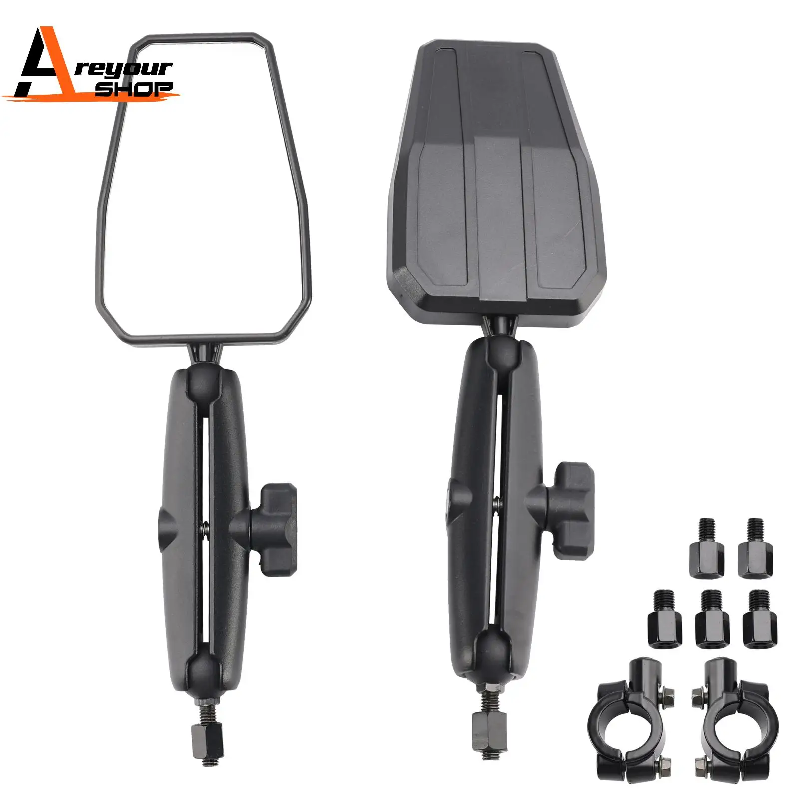 

Пара складных зеркал для приключений на мотоцикле, зеркало заднего вида для мотоцикла ATV Dirt Bike