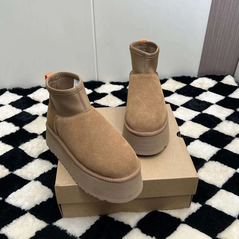 2025 جديد جلد الغنم الفراء المتكاملة أحذية الثلوج حجم 35-42 أحذية الشتاء الدافئة المريحة للرجال والنساء #1