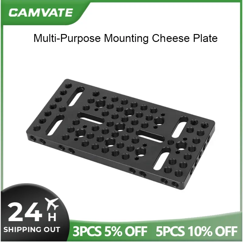 CAMVATE Universal Multi-Purpose Mounting Cheese Plate with ARRI Accessory Mount 1/4\