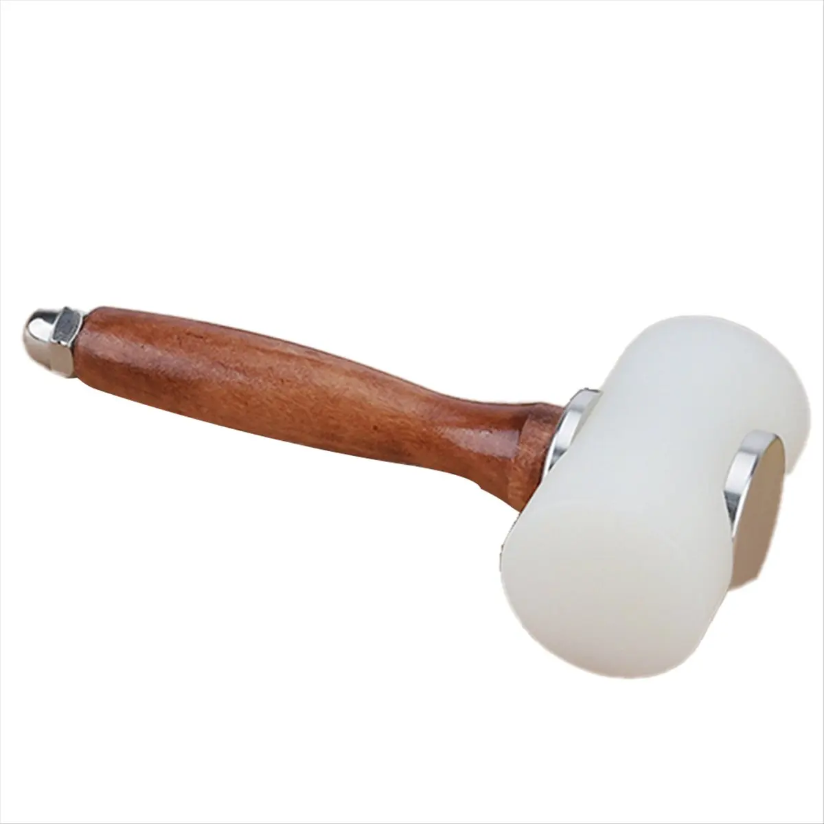 A75K Nylon Leather Carving Hammer Handmade Leatherart Tool Silent Double Head Log Aluminum Alloy Handle Percussion