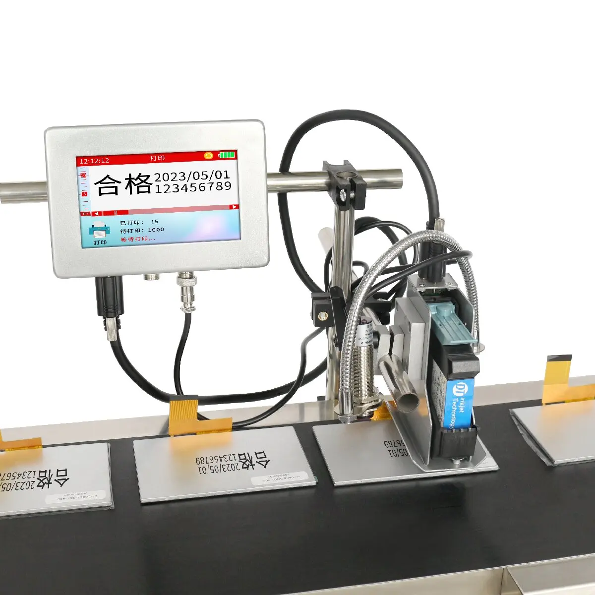 5inch Touch Screen Intelligent Online TIJ Inkjet Printer With Smart Rotating Nozzle