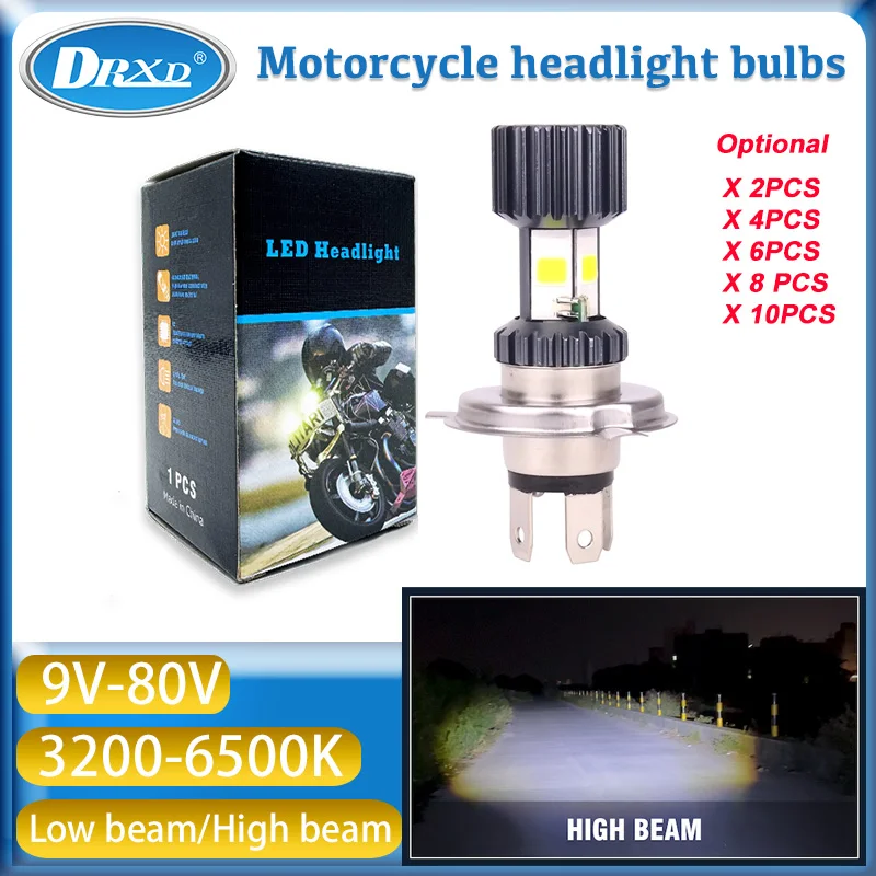 

1200LM LED Lighting 3200-6500k Motorcycle Bulb 12W DC 9~80V Headlight High Beam Low Beam Motobike Scooter Running Light