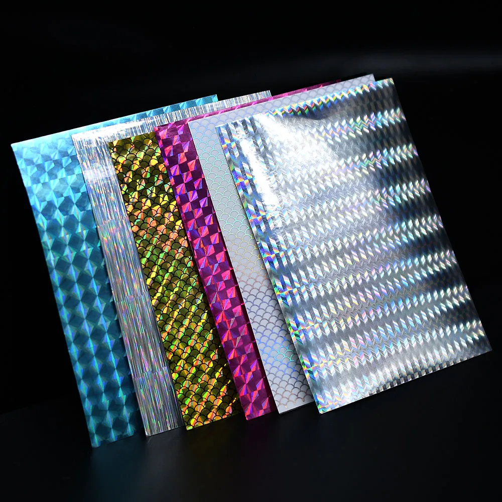 MNFT Premium Product 6Pc Metal Bait Self Adhesive Change Color Sticker Hard Sequin Fishing Lure Holographic Fish Scale Tape Film