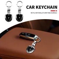 Car Keychain Alloy Metal Shield Shaped Buckle Waist Keychain For Tesla Model 3 S X Y Style Roadster Invader Coil Mod WYE K80