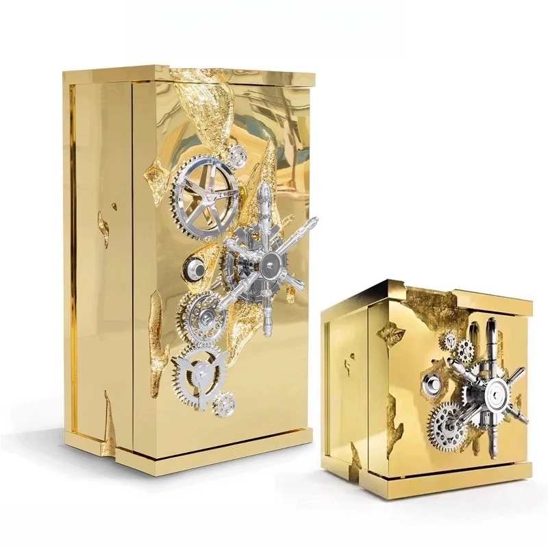 Portugal light luxury safe modern villa household metal anti-theft cabinet high-end stainless steel safe