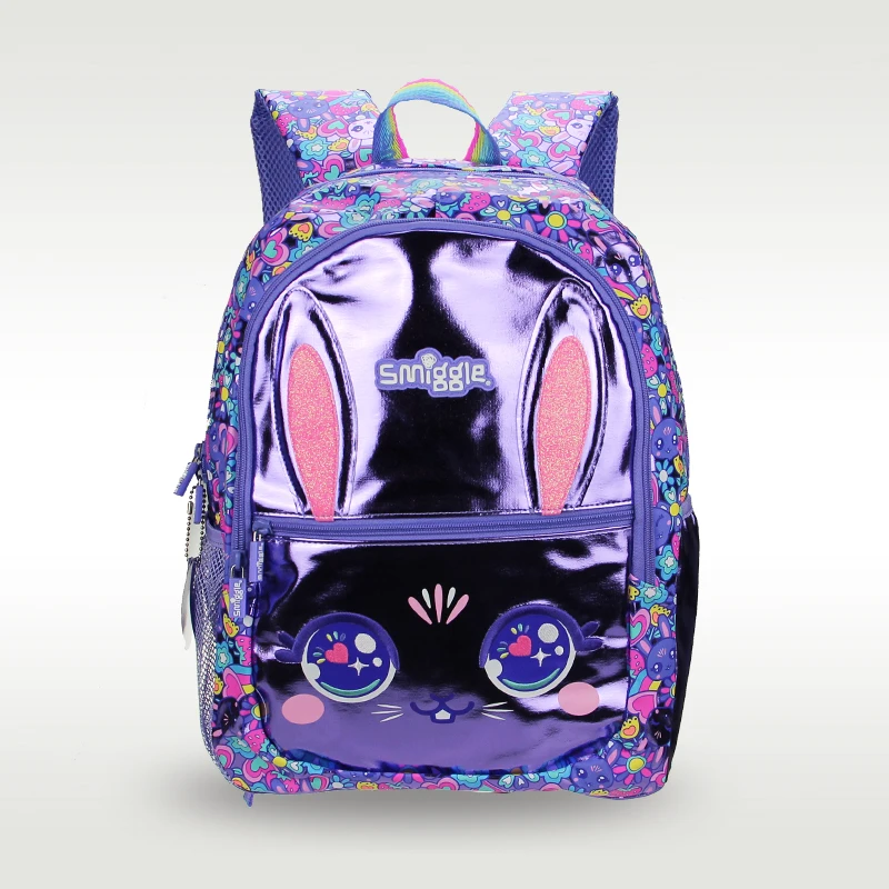 

Australia Smiggle original hot-selling children's schoolbag bright girls high-quality purple rabbit schoolbag 16 inches