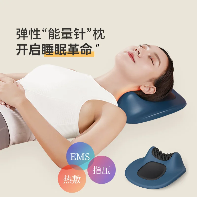 Hot Smart Neck Pillow Massager Electric Heating Pulse Neck Acupuncture Cervical Spine Traction Massage Neck Kneading Neck Pillow