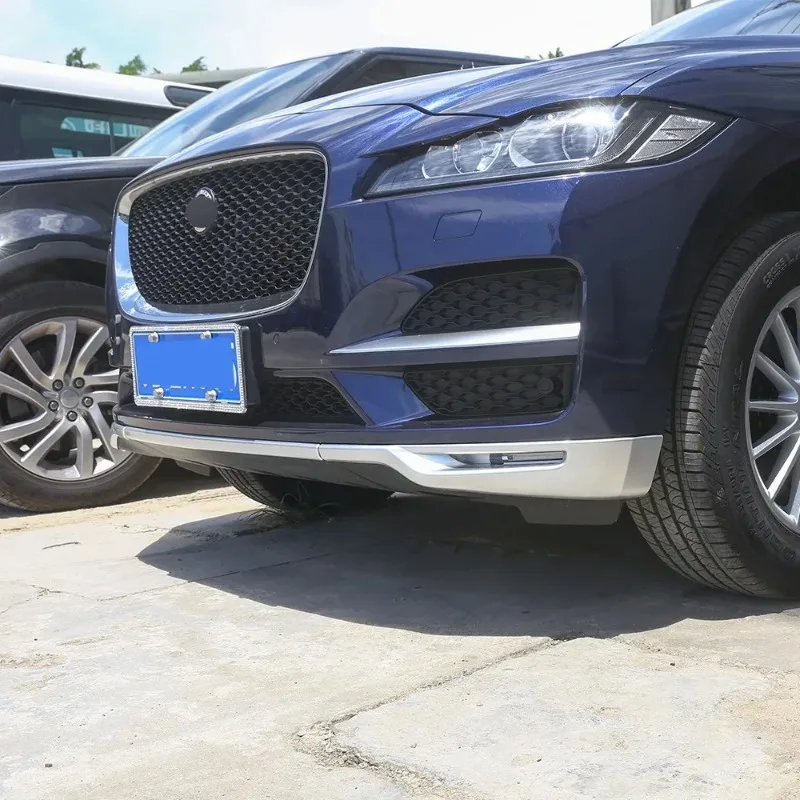 Juego de 3 Piezas de Molduras Cromadas ABS para Parrilla Delantera de Jaguar F-Pace F Pace Prestige Premium 2016 2017 2018