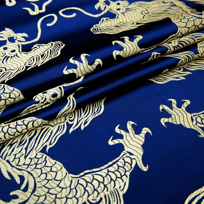 Animal dragon brocade jacquard pattern fabrics material for sewing cheongsam and kimono stitching clothing fabric