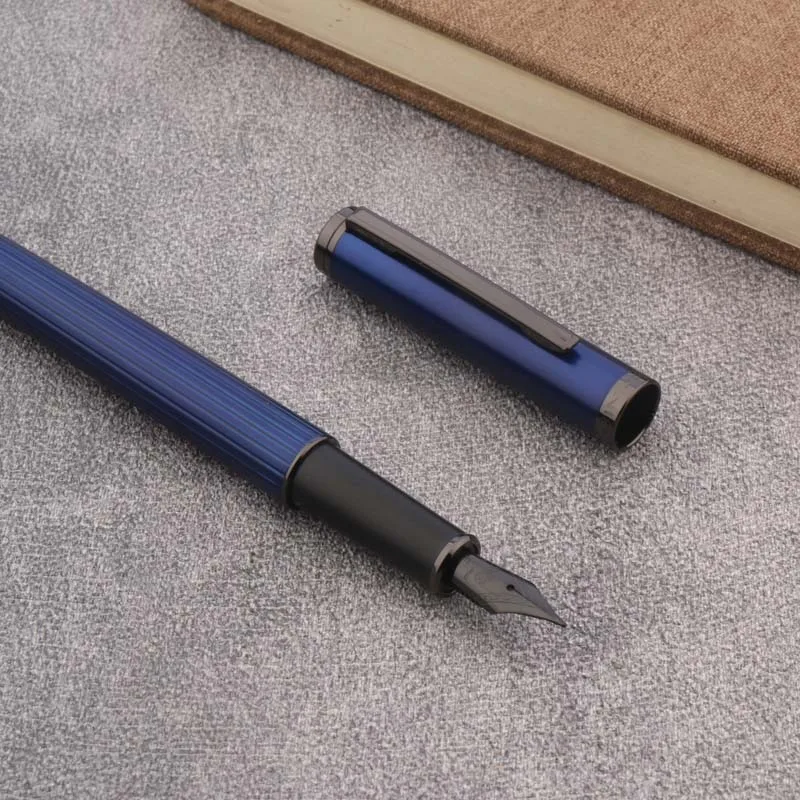 JinHao 88 Fountain Pen Matte Blue EF F Nib Business Office School Supplies Writing Ink Pens