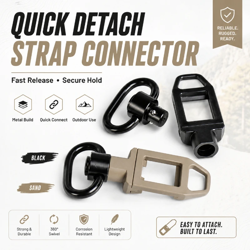 Durable Quick Release Metal Hook Multifunctional Connect Ring for Outdoor Hobby Collection