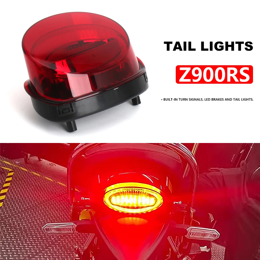 

Motorcycle Accessories For KAWASAKI Z900 RS Z900RS Z 900 RS 2018-2023 LED Tail Lamp Rear Brake Tail Run Light Red Lens Taillight