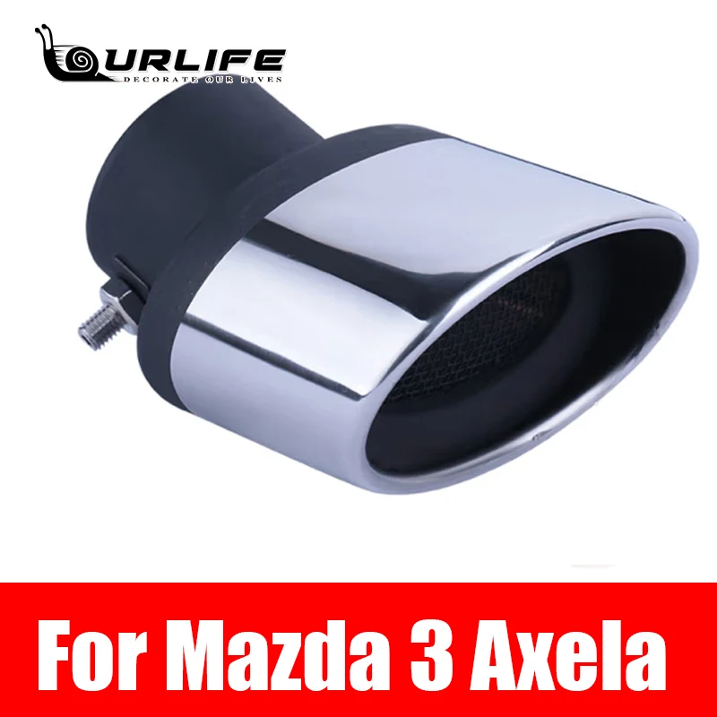 

Exhaust Muffler Tip Stainless Steel Pipe Chrome Trim Car Rear Tail Throat matte For Mazda 3 Axela 2019 2020 Accessories