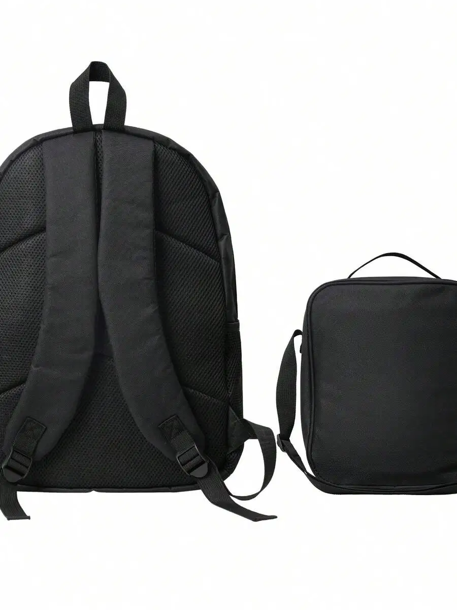 Vintage Style Casual Backpack With Lunch Bag Set For Adults