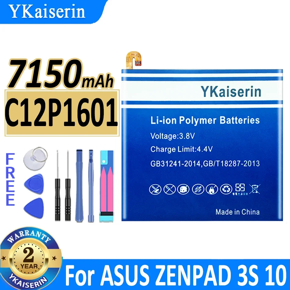 

Аккумулятор ykaisсеребрин C12P1601 C12P1602 для ASUS ZENPAD 3S 10 Z10 ZT500KL, батарея + номер отслеживания